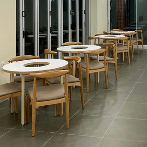 EZM-1444 멜라민 테이블 카페 식당 LPM HPM HPL 사원 구내식당 휴게소 커피숍 사각 원형 업소용 호마이카 식탁 바 상판 제작 미드센츄리