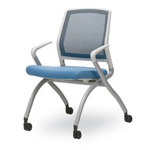 EZM-8763 플라스틱 철제의자 팔유 회의실 상담실 의자