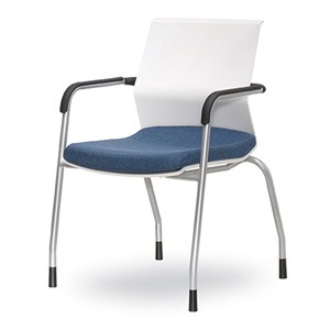 EZM-9603  철제 플라스틱 의자 팔걸이형 회의실 상담실 의자