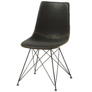 EZM-1047 철제 카페 인테리어 예쁜 디자인 가구 식탁 철재 의자 메탈 사이드 스틸 체어