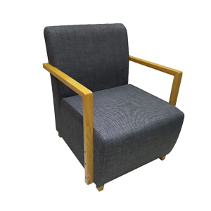 EZM-5710 목재 1인용 소파 카페 인테리어 호텔 병원 디자인 가구 목재쇼파 대기실 라운지 의자