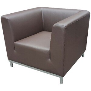 EZD-1093 철제 1인용 소파 카페 인테리어 호텔 병원 디지인 가구 철재쇼파 업소용 대기실 라운지 의자