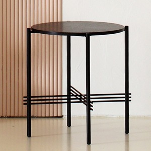 EZM-9849 철재 이지 협탁 화이트/철제 테이블다리 홈 카페 인테리어 식탁 소파 코너 철판 사이드 라운드 탁자