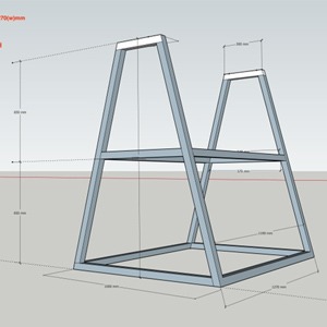 EZM-1780 철재 테이블다리/2단 A형 철구조물 제작