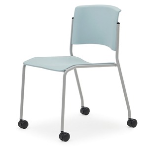 EZM-9214 플라스틱 철제 의자 캐스터형