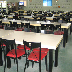 EZM-2699 휴게소 가구 구내식당 휴게실 급식실 교회 회사 함바식당 의자 테이블 제작 전문