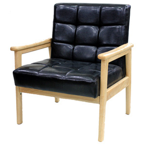 EZM-2983 목재 1인용 소파 카페 인테리어 호텔 병원 디자인 가구 목재쇼파 대기실 라운지 의자