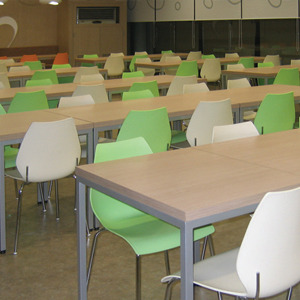 EZM-3183 휴게소 가구 구내식당 휴게실 급식실 교회 회사 함바식당 의자 테이블 제작 전문