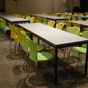 EZM-3943 휴게소 가구 구내식당 휴게실 급식실 교회 회사 함바식당 의자 테이블 제작 전문