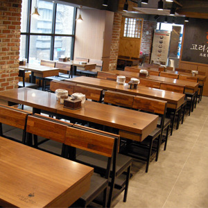 EZM-5075 휴게소 가구 구내식당 휴게실 급식실 교회 회사 함바식당 의자 테이블 제작 전문