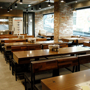 EZM-5076 휴게소 가구 구내식당 휴게실 급식실 교회 회사 함바식당 의자 테이블 제작 전문