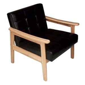 EZM-5454 목재 1인용 소파 카페 인테리어 호텔 병원 디자인 가구 목재쇼파 대기실 라운지 의자