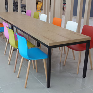 EZM-5683 휴게소 가구 구내식당 휴게실 급식실 교회 회사 함바식당 의자 테이블 제작 전문
