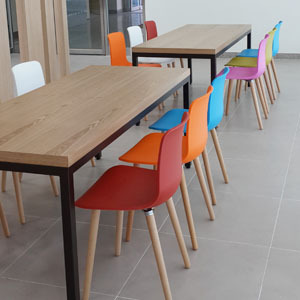 EZM-5684 휴게소 가구 구내식당 휴게실 급식실 교회 회사 함바식당 의자 테이블 제작 전문