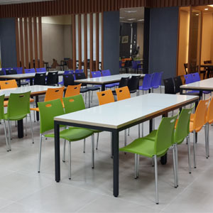 EZM-5686 휴게소 가구 구내식당 휴게실 급식실 교회 회사 함바식당 의자 테이블 제작 전문
