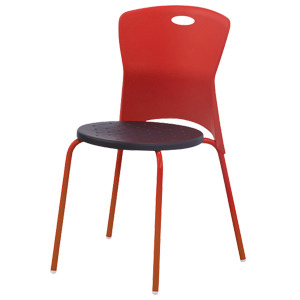 EZM-6305 플라스틱 카페 인테리어 사출 식탁 체어 예쁜 디자인 철제 의자 레스토랑 이쁜 구내식당 푸드코트의자