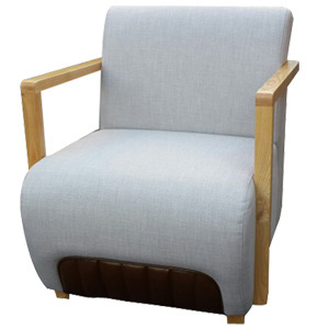 EZM-6487 목재 1인용 소파 카페 인테리어 호텔 병원 디자인 가구 목재쇼파 대기실 라운지 의자