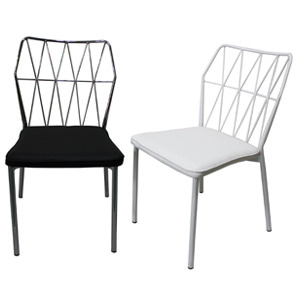 EZM-6542 철제 카페 인테리어 예쁜 디자인 가구 식탁 철재 의자 메탈 사이드 스틸 체어