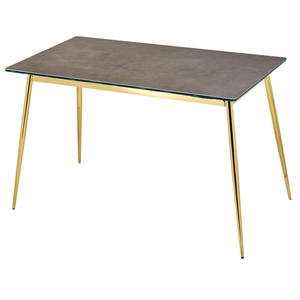 EZM-6872 철제 스텐 유리 테이블 골드 프레임 다리 디자인 식탁 사각 원형 라운드 주문제작