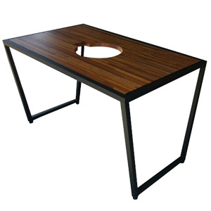 EZM-7336 무늬목 테이블 카페 인테리어 업소용 프렌차이즈 사원 구내식당 커피숍 휴게소 사각 원형 원목 집성목 우드슬랩 식탁 바 상판 주문제작