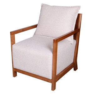 EZM-7368 목재 1인용 소파 카페 인테리어 호텔 병원 디자인 가구 목재쇼파 대기실 라운지 의자