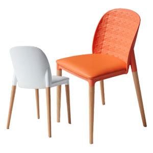 EZM-7734 플라스틱 카페 인테리어 사출 식탁 체어 예쁜 디자인 철제 의자 레스토랑 이쁜 구내식당 푸드코트의자
