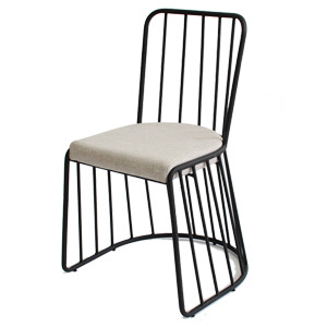 EZM-8385 철제 카페 인테리어 예쁜 디자인 가구 식탁 철재 의자 메탈 사이드 스틸 체어