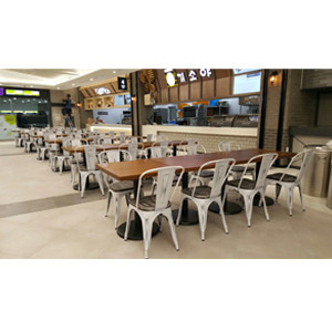 EZM-8653 휴게소 가구 구내식당 휴게실 급식실 교회 회사 함바식당 의자 테이블 제작 전문